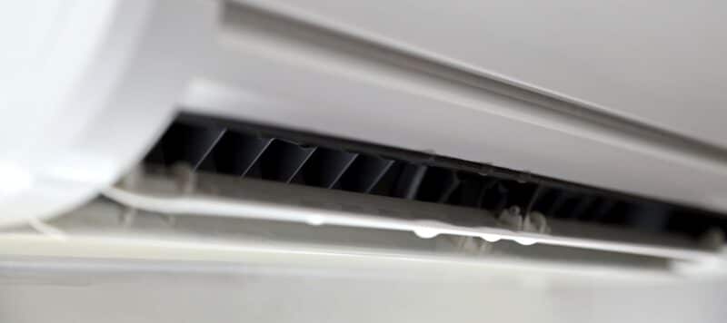 water dripping from a ductless ac unit