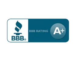 BBB accredited business with A plus rating badge
